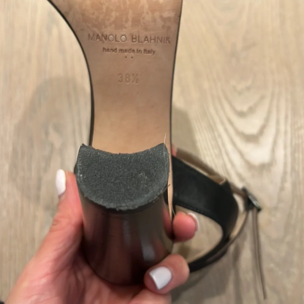Manolo Blahnik leather sandals 38.5 - Picture 6 of 8